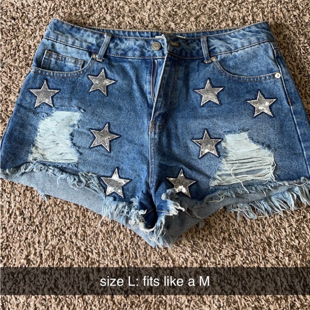 denim shorts